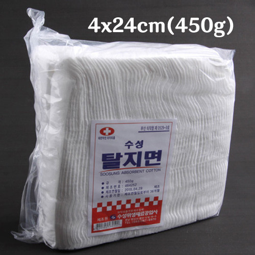 [수성]탈지면 4cm*24cm(450g)